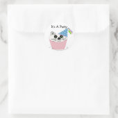 Taartje Kat Verjaardagszin Ronde Sticker (Tas)