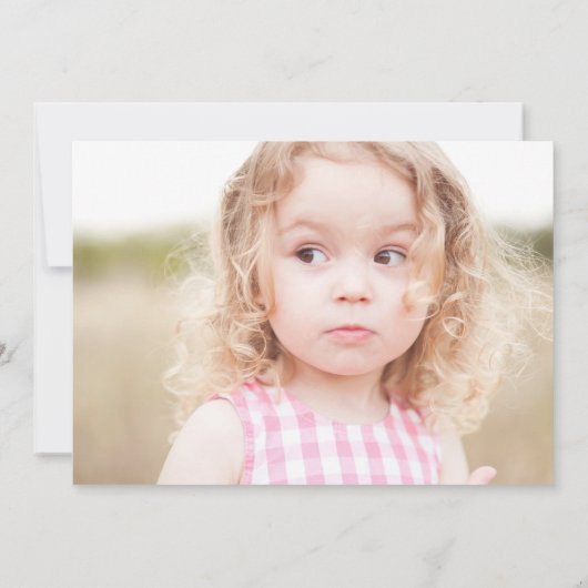 Taartje Verjaardagsfeest Foto Uitnodiging (Achterkant)