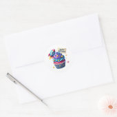 Taartje Verjaardagsstickers Ronde Sticker (Envelop)