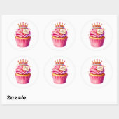 Taartje Verjaardagsstickers Ronde Sticker (Vel)
