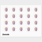 Taartje Verjaardagsstickers Ronde Sticker (Vel)