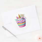 Taartje Verjaardagsstickers Ronde Sticker (Envelop)
