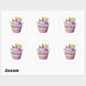 Taartje Verjaardagsstickers Ronde Sticker (Vel)