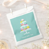 Taartjes Cake Stand Turquoise Aangepaste Tekst Bedankzakje (Geknipt)