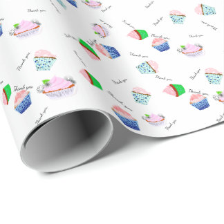 Taartjespapier met bedankje cadeaupapier