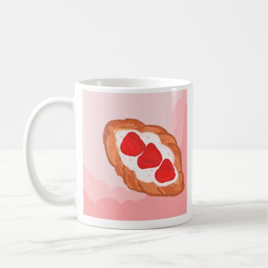 Taartkruissant  koffiemok (Links)