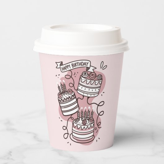 taartparade papieren bekers (Voorkant)