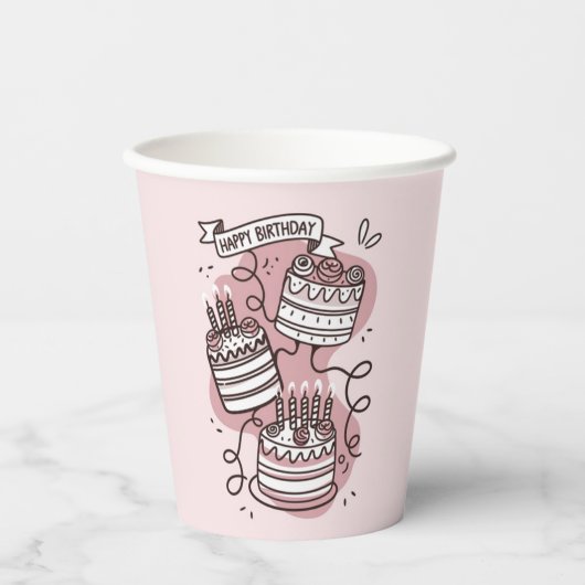 taartparade papieren bekers (Voorkant)