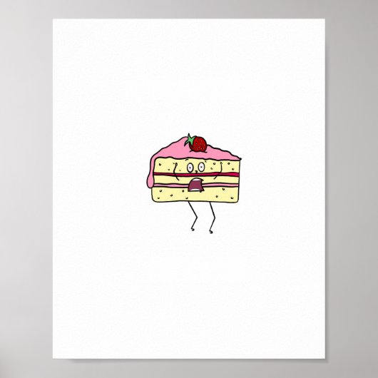Taartpunt, taart thema poster (Voorkant)