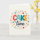 Taarttijd Confetti Kaart (Gele Bloem)