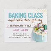 taartversieringsklasse | bakken | Briefkaart Sjabl (Voorkant)