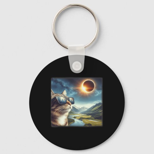 Tab 2024 Totale zonsverduistering 1 Sleutelhanger (Voorkant)