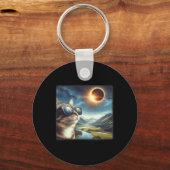 Tab 2024 Totale zonsverduistering 1 Sleutelhanger (Voorkant)