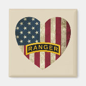 Tab Amerikaanse Heart Flag Magneet (Voorkant)