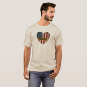 Tab Amerikaanse Heart Flag T-shirt (Voorkant volledig)