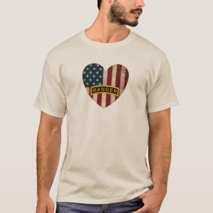 Tab Amerikaanse Heart Flag T-shirt