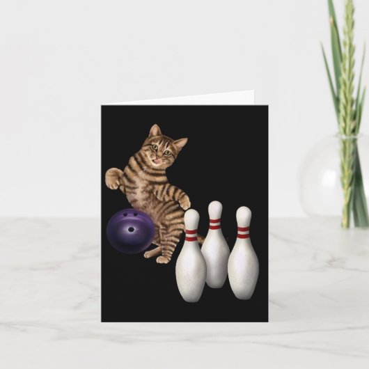 Tab Funny Cat Bowling Kaart (Voorkant)