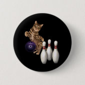Tab Funny Cat Bowling Ronde Button 5,7 Cm (Voorkant)
