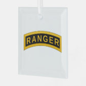 Tab van de Ranger-school Glas Ornament (Voorkant links)