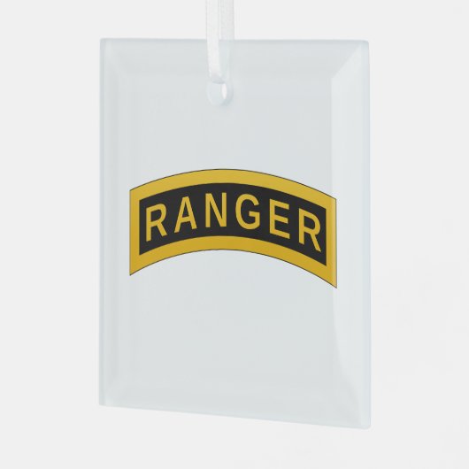 Tab van de Ranger-school Glas Ornament (Voorkant links)