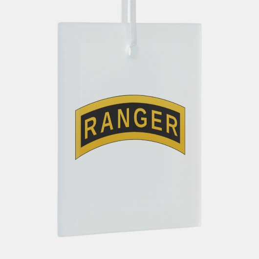 Tab van de Ranger-school Glas Ornament (Voorkant Rechts)
