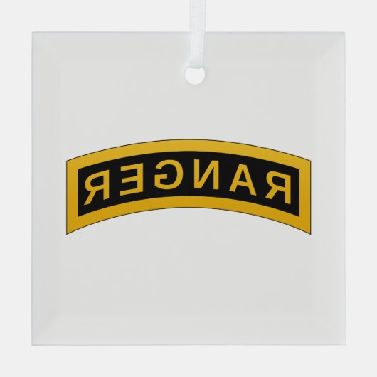 Tab van de Ranger-school Glas Ornament (Achterkant)
