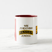 Tab van de Ranger-school van het leger - We overle Tweekleurige Koffiemok (Center)
