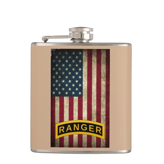 Tab van de Ranger School voor het leger - Flask Heupfles (Voorkant)
