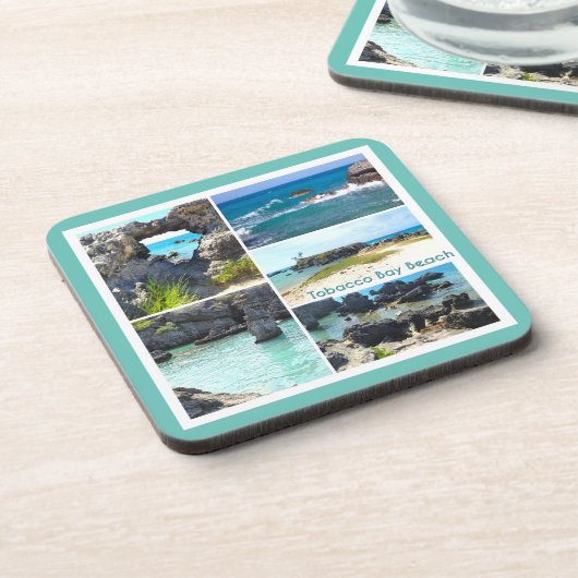 Tabacco Bay Beach, Bermuda Bier Onderzetter (Linkerzijde)