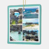 Tabacco Bay Beach, Bermuda Keramisch Ornament (Links)