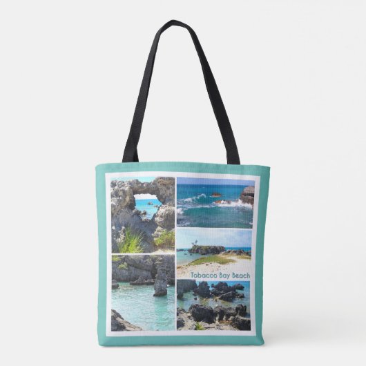 Tabacco Bay Beach, Bermuda Tote Bag (Achterkant)