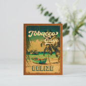 Tabacco Caye Belize  Palm Trees Souvenirs Briefkaart (Staand voorkant)
