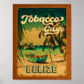 Tabacco Caye Belize  Palm Trees Souvenirs Poster (Voorkant)