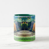 Tabak Barn Herfst Foliage - Aangepast Tweekleurige Koffiemok (Center)