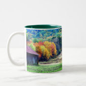 Tabak Barn Herfst Foliage - Aangepast Tweekleurige Koffiemok (Links)