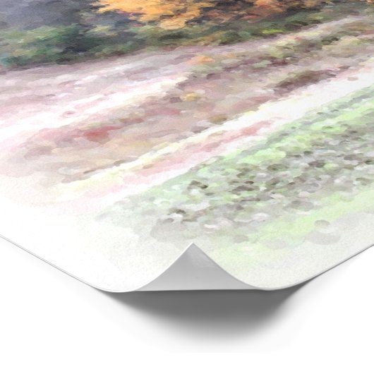 Tabak Barn Herfst Foliage Foto's schilderen Poster (Hoek)