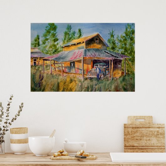 Tabak Barn Print (Keuken)