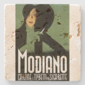 tabak en "Modiano" Sigarette Stenen Onderzetter (Voorkant)