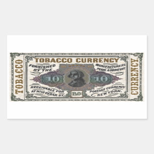 Tabak Promotieartikel - gekleurd Rechthoekige Sticker