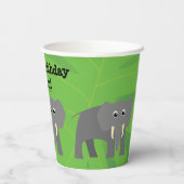 Tabak Safari - Dag van de olifant Papieren Bekers (Achterkant)