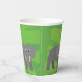 Tabak Safari - Dag van de olifant Papieren Bekers (Rechts)