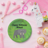 Tabak Safari - Dag van de olifant Papieren Bordje (Feest)