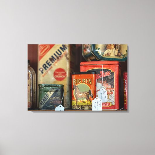 Tabak Tin Collectie Canvas Afdruk (Voorkant)