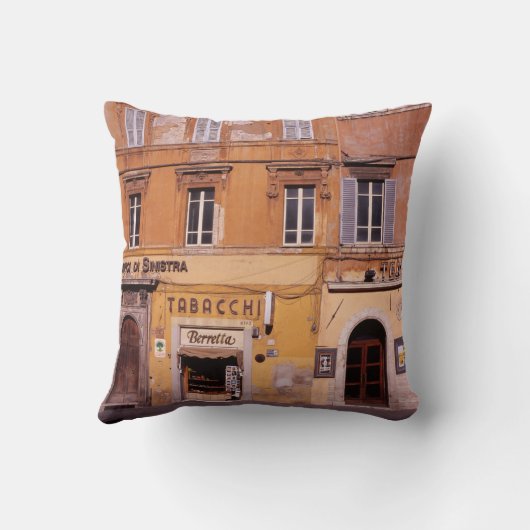 Tabak Winkelen Perugia Poster Plaque Kussen (Achterkant)