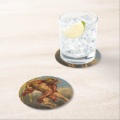 Tabaksetiket, 1868. ronde kartonnen onderzetter (Insitu)