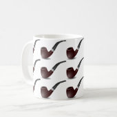 Tabakspijp voor rokers. Witte achtergrond. Koffiemok (Voorkant links)