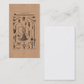  tabakspijpen en de illustratie van de oude hookah visitekaartje (Voorkant / Achterkant)