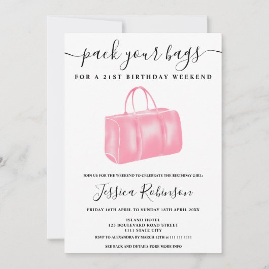 Tabaksprogramma voor roze waterverf kaart (Voorkant)