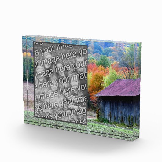 Tabaksschuur herfstgebladerte Voeg je eigen toe Fotoblokken (Rechts)