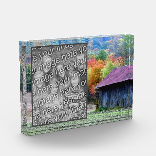 Tabaksschuur herfstgebladerte Voeg je eigen toe Fotoblokken (Links)